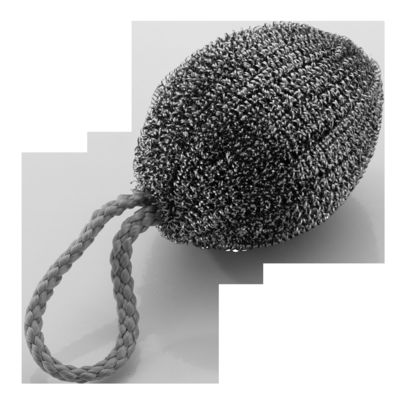 New Design Stainless Steel  Wire Wool Scourer Sponge for Kitchen Cleaning Clean Ball With Lanyard