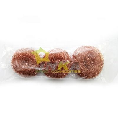 18g*3pcs Kitchen Copper Coated Scourer /copperized Scrubber Scouring Pad for Household Cleaning
