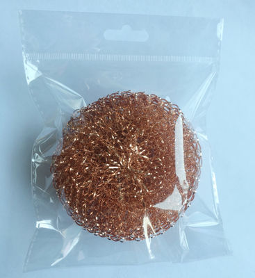 Spiral Copperized Stainless Steel Scourer Kitchen Cleaning Ball 18g