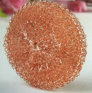 Spiral Copperized Stainless Steel Scourer Kitchen Cleaning Ball 18g