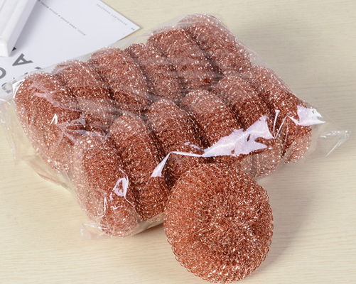 Spiral Copperized Stainless Steel Scourer Kitchen Cleaning Ball 18g*12pc