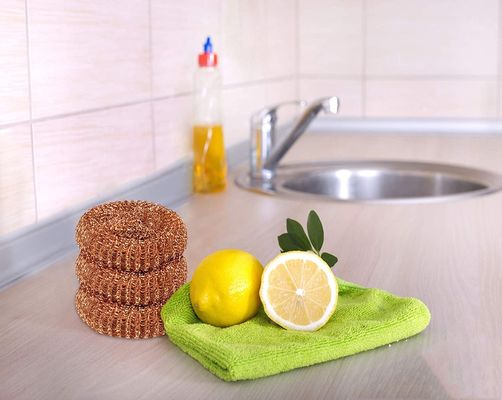 High Quality and Cheap Copper Plating Scourer/Copperized Steel Scrubber/cleaning Ball for Kitchen