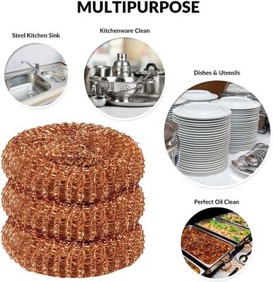 High Quality and Cheap Copper Plating Scourer/Copperized Steel Scrubber/cleaning Ball for Kitchen
