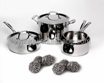 Stainless Steel Scourer for  BBQ  Grill Cleaning Scourer / Strong Cleaning Power , No Debris