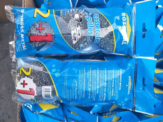 18g Galvanized Steel Scourer for Grill Wash/3PCS