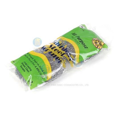 18g*2pcs Galvanized Scourer Mesh Pot Clean Ball Zinc Coated Scrubber Scrubbing Pad for Kitchen Cleaning