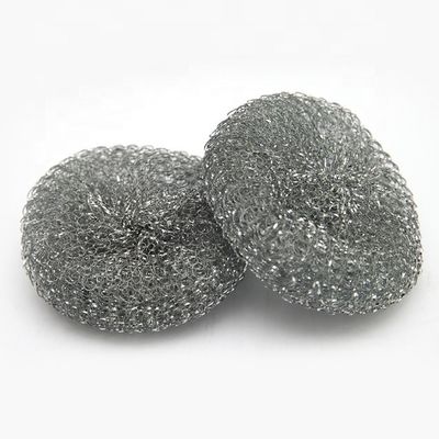 18g*2pcs Galvanized Scourer Mesh Pot Clean Ball Zinc Coated Scrubber Scrubbing Pad for Kitchen Cleaning