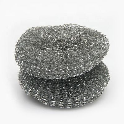 18g*2pcs Galvanized Scourer Mesh Pot Clean Ball Zinc Coated Scrubber Scrubbing Pad for Kitchen Cleaning