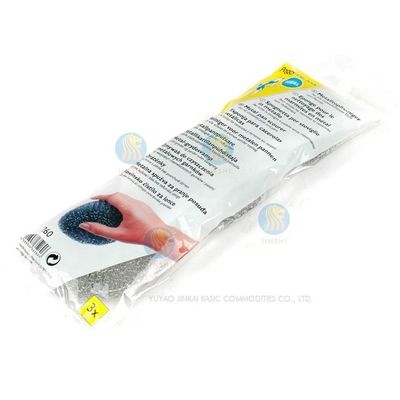 18g*3pcs Galvanized Scourer Mesh Zinc Coated Scrubber Pot Clean Ball Scrubbing Pad for Kitchen Cleaning