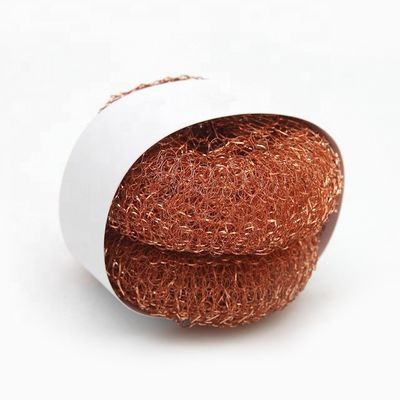 25G*2pcs Pure Copper Wool Wire Mesh Scrubber Scourer, Copper Scouring Pad for Household Kitchen Cleaning