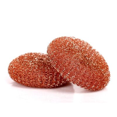 25g*2/BAG  High Quality Household Pure Copper Mesh Scourer Washing Flat Round Cleaning Ball Copper Scrubber