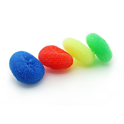 Kitchen Colorful Plastic Mesh Scourer Soft for Hand Sponge in Plastic Scouring Pad