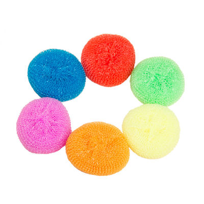 Kitchen Colorful Plastic Mesh Scourer Soft for Hand Sponge in Plastic Scouring Pad