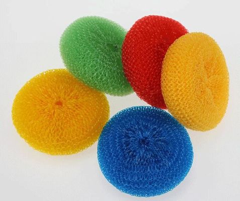 Plastic Pot Scrubber /cleaning Ball Mesh Scourer