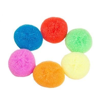 Multi Colors Kitchen Washing Pot Pan Plastic Mesh Scourer