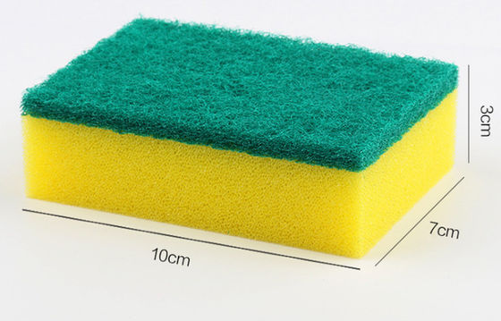 Double-side Rectangle Sponge Kitchen Cleaning Scouring Pad Scourer