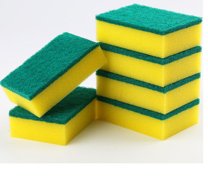 Factory Outlet Double Side Rectangle Sponge Kitchen Cleaning Scouring Pad Scourer Sponge