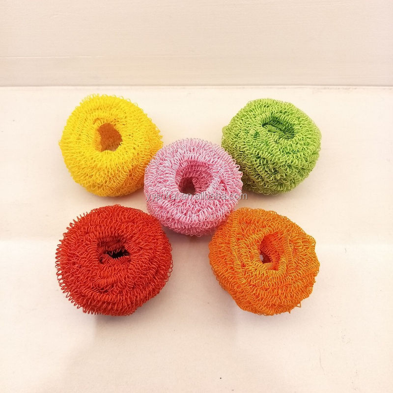 Colorful Kitchen Cleaning Ball with Fiber Scourer Eco-friendly