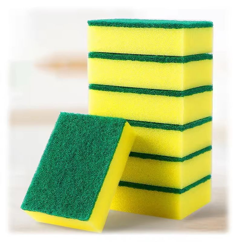 5Pcs/pack Cheap Price Sponge Scouring Pad Rectangle Sponges for Dishes Cleaning Dish Washing Scrubber Kitchen Washing Brush